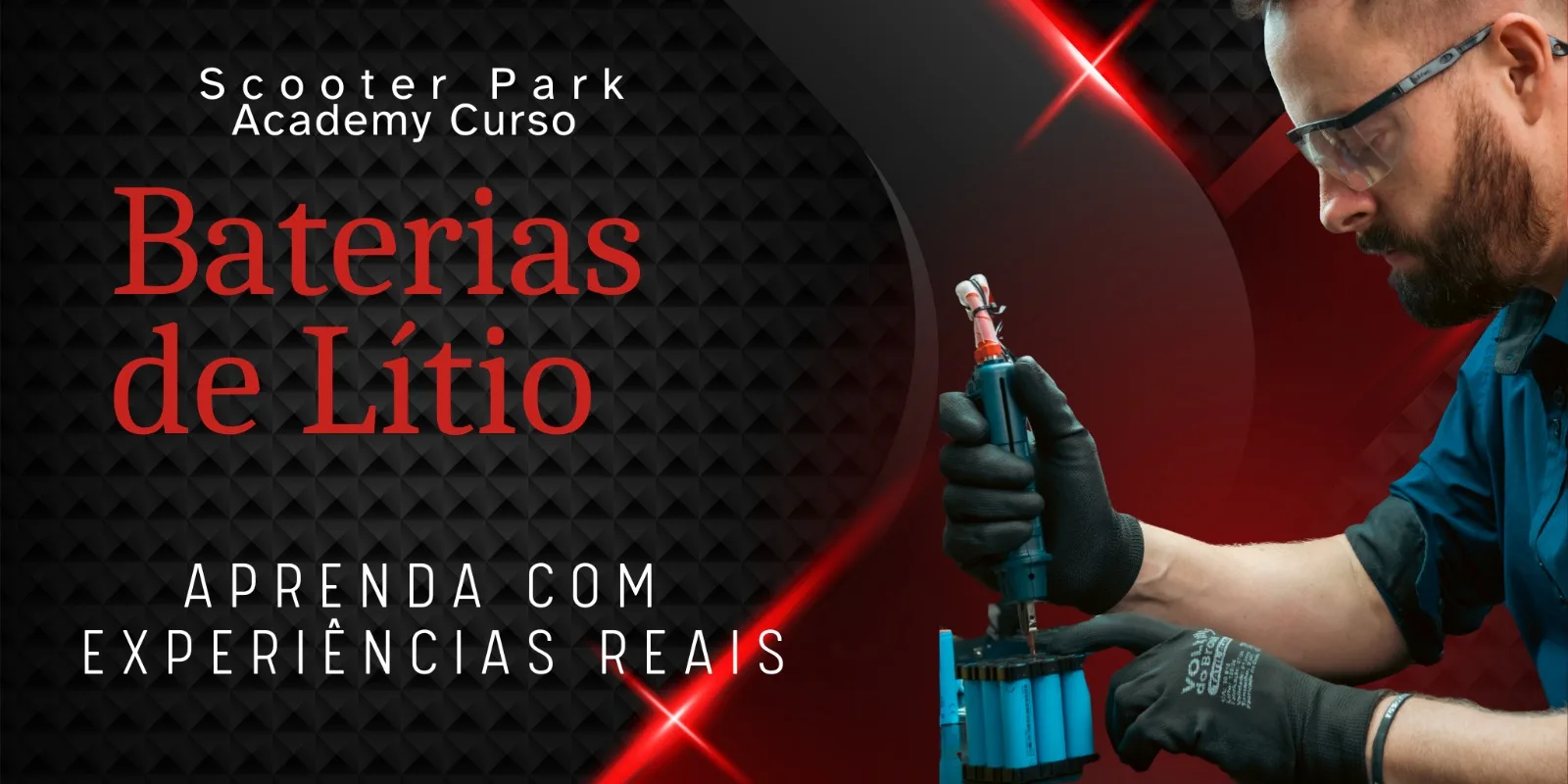 Capa do curso Baterias de Lítio — Scooter Park Academy